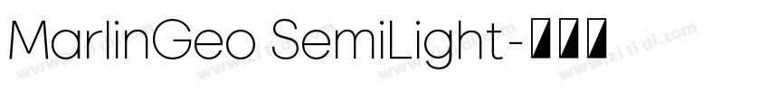 MarlinGeo SemiLight字体转换